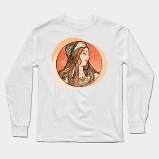 Alphonse Mucha Art Nouveau ver.1 Long Sleeve T-Shirt